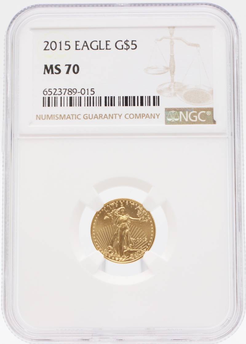 2015 NGC MS70 $5 Gold American Eagle